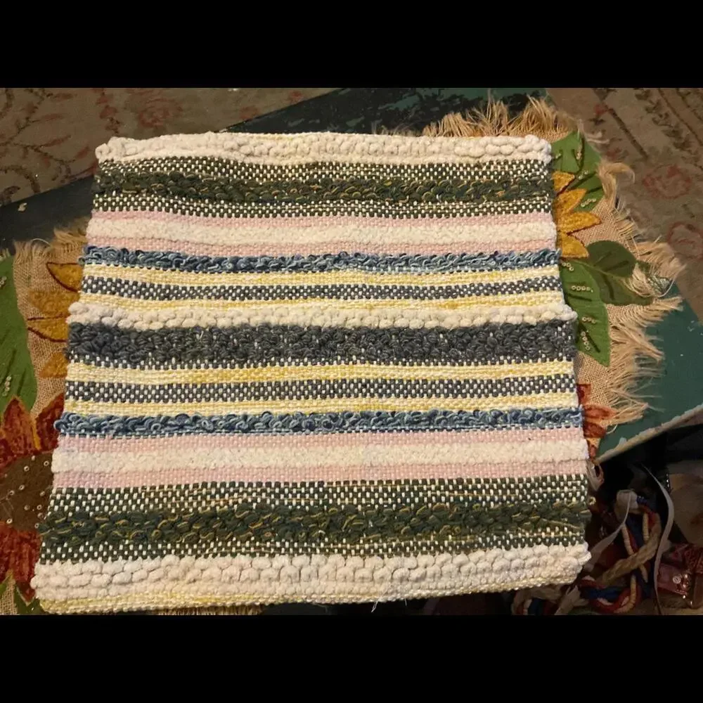 Set of Two Woven Pillow Covers with zippers